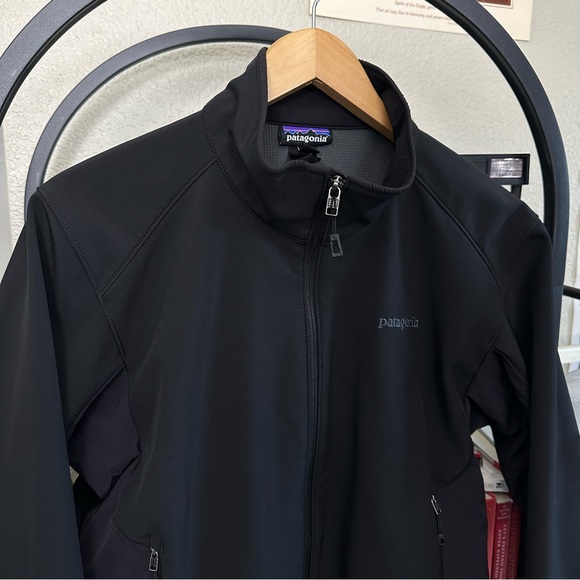 Patagonia Adze Softshell Jacket Sz L Large Black  Hybrid Polartec Zip Men's - Picture 2 of 10